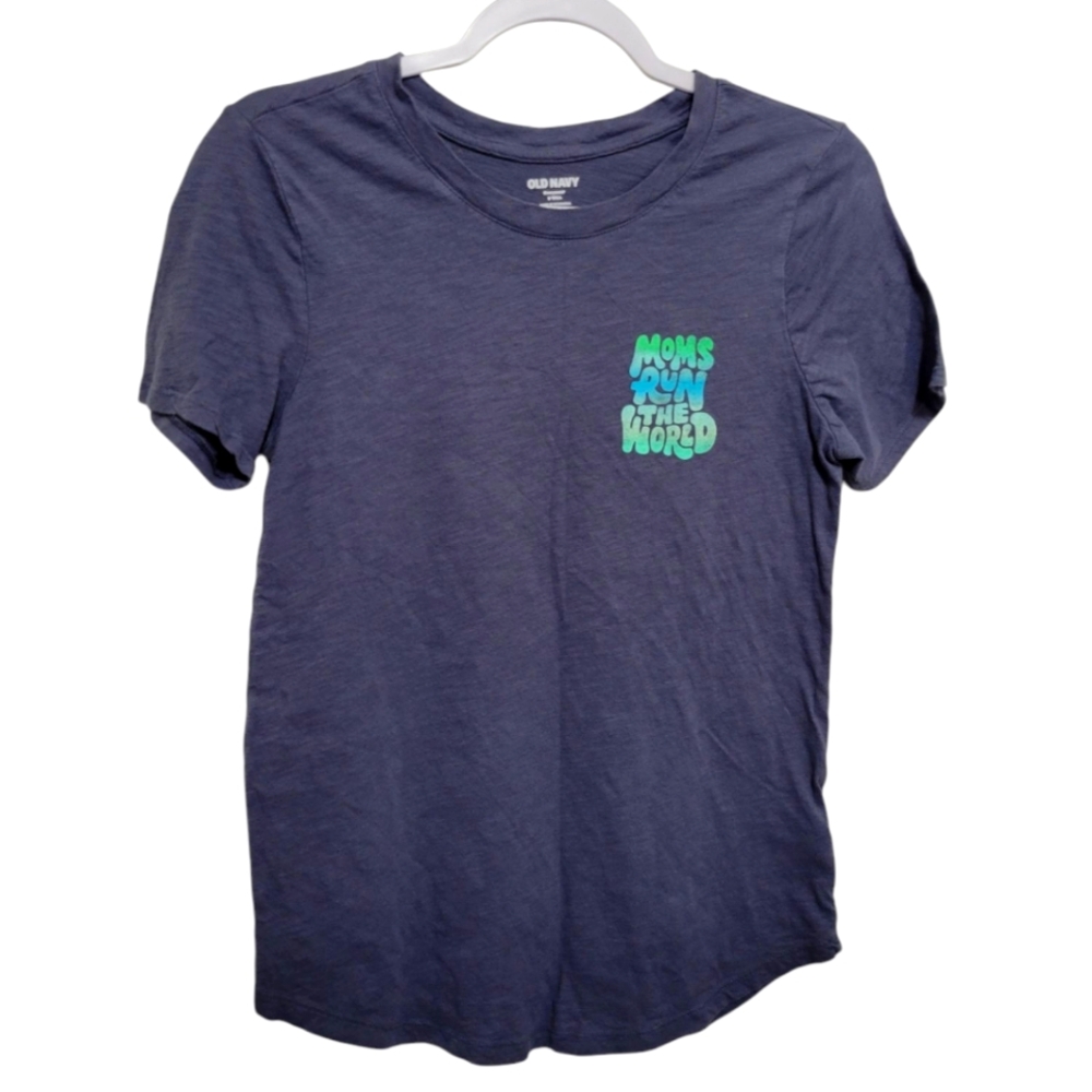 Old Navy "Mom Run The World" Graphic T-Shirt Small